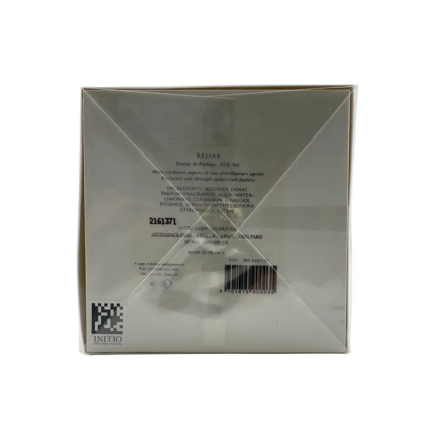 Initio Rehab 3.04 oz 90 ml Extrait de Parfum Spray Unisex New Sealed Box