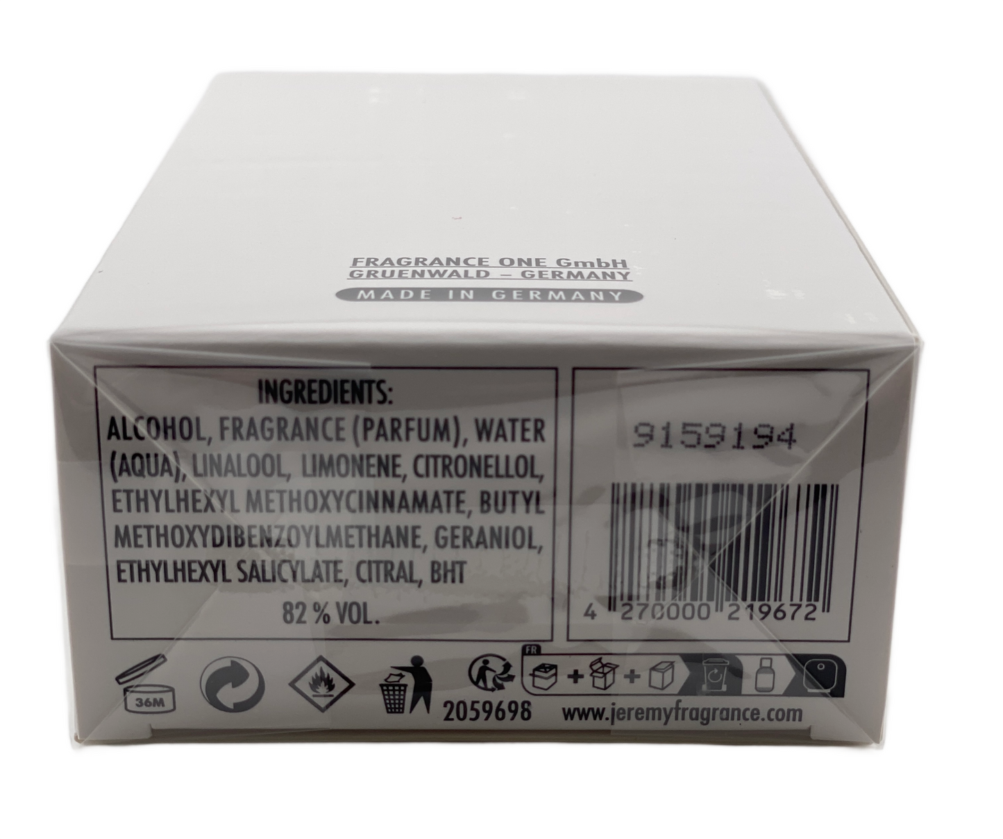 Fragrance One Office for Men Eau De Parfum Spray 3.4 Oz New