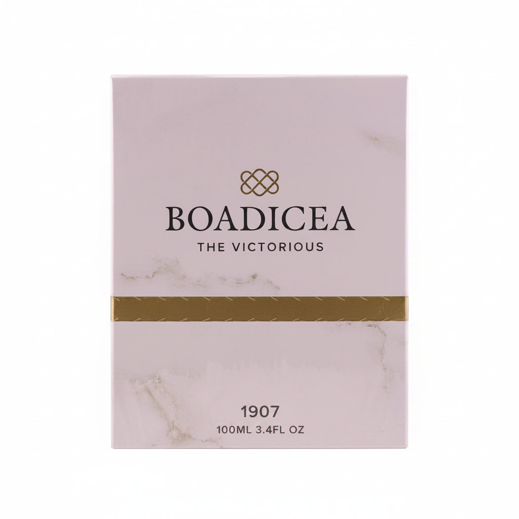 Boadicea The Victorious product packaging on a light gray background