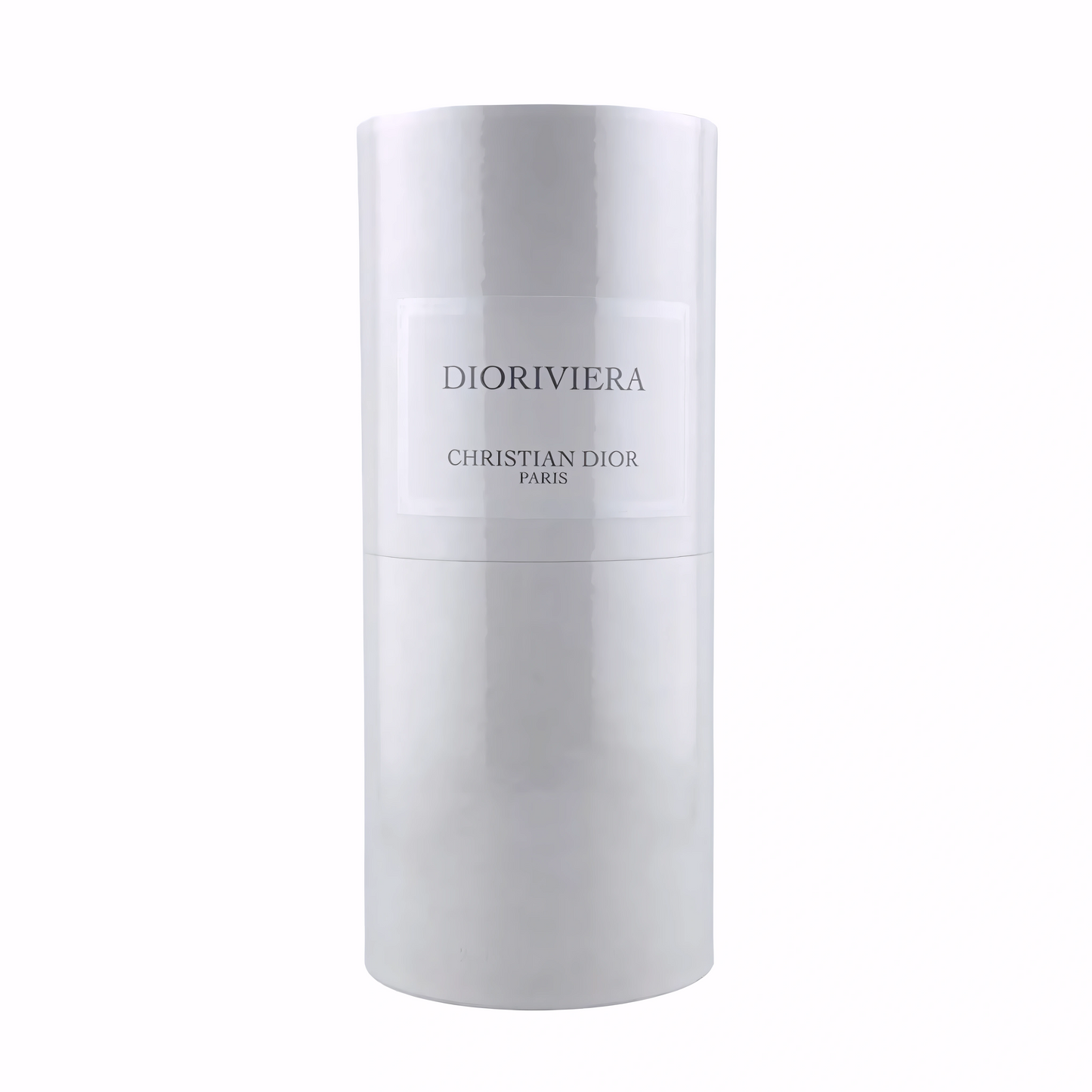 White cylindrical container with 'Dioriviera' and 'Christian Dior' text on a white background