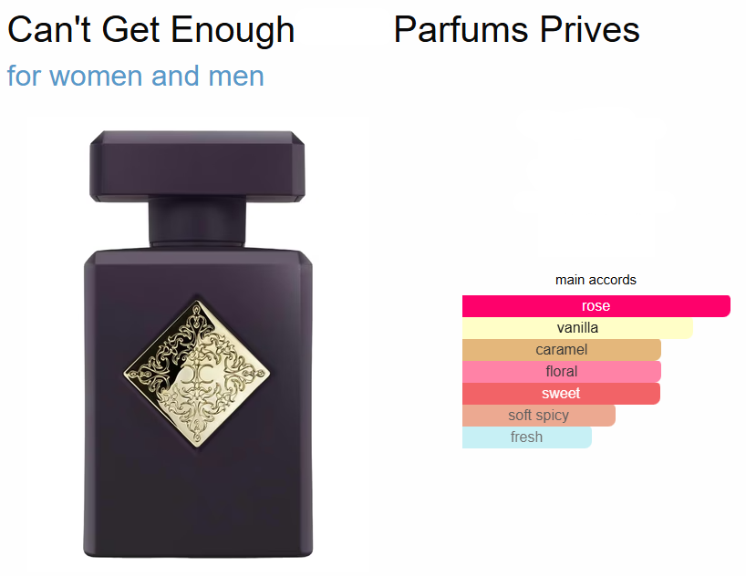 Perfume bottle with color swatch indicating fragrance notes on a white background